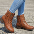 Harriet | Women's Lace-Up Ankle Boots | Side Zip · Eltrendio