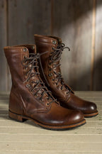 Harriet | Women's Lace-Up Boots | Fold-Over Cuff -  Eltrendio