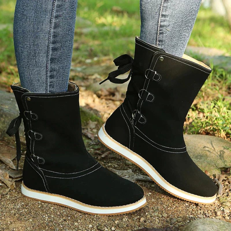 Harriet | Women's Lace-Up Boots | Mid-Calf · Eltrendio
