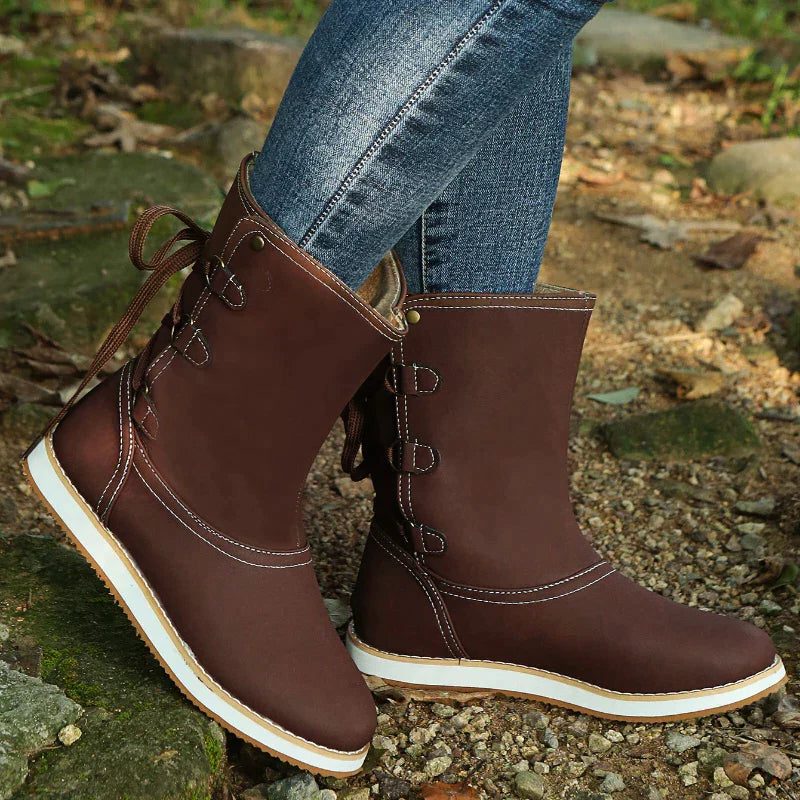 Harriet | Women's Lace-Up Boots | Mid-Calf · Eltrendio