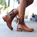 Harriet | Women's Lace-Up Boots | Studded Detail · Eltrendio