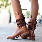 Harriet | Women's Lace-Up Boots | Studded Detail · Eltrendio