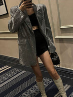 Harriet | Women's Oversized Sequin Blazer | Notch Lapel · Eltrendio