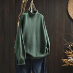 Harriet | Women's Oversized Turtleneck Jumper | Ribbed Cuffs · Eltrendio