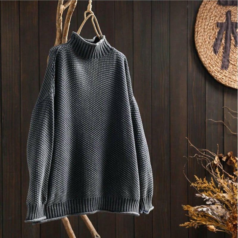 Harriet | Women's Oversized Turtleneck Jumper | Ribbed Cuffs · Eltrendio