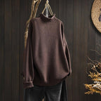 Harriet | Women's Oversized Turtleneck Jumper | Ribbed Cuffs · Eltrendio