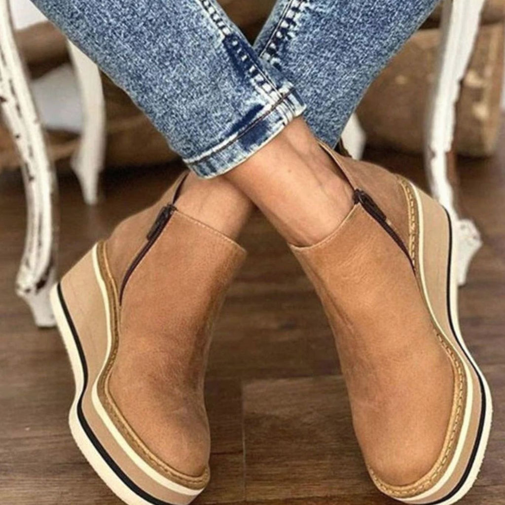 Harriet | Women's Wedge Ankle Boots | Platform Sole · Eltrendio