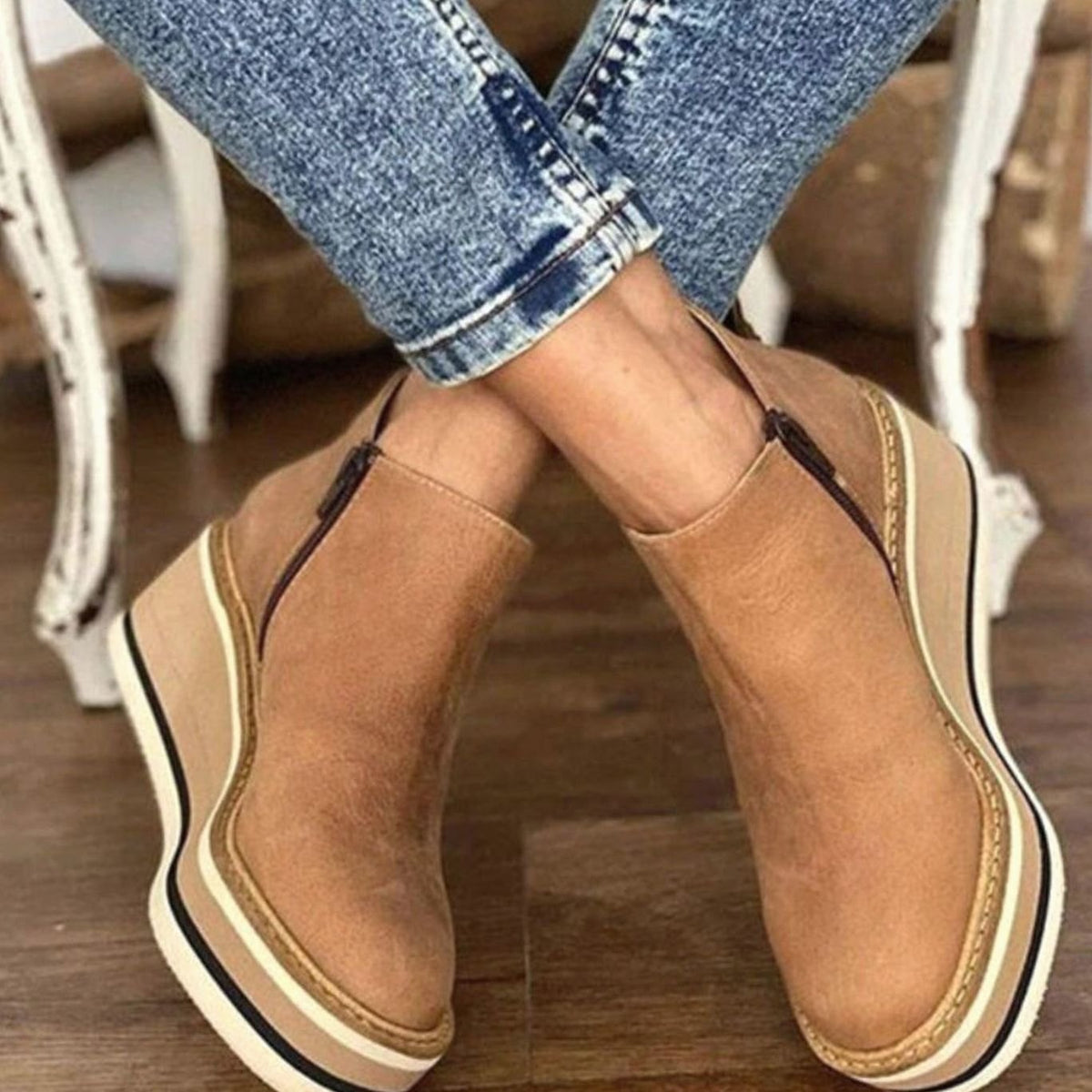 Harriet | Women's Wedge Ankle Boots | Platform Sole · Eltrendio