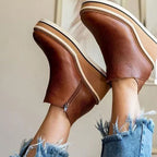 Harriet | Women's Wedge Ankle Boots | Platform Sole · Eltrendio