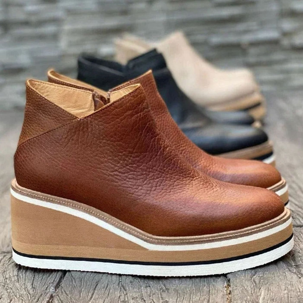 Harriet | Women's Wedge Ankle Boots | Platform Sole · Eltrendio