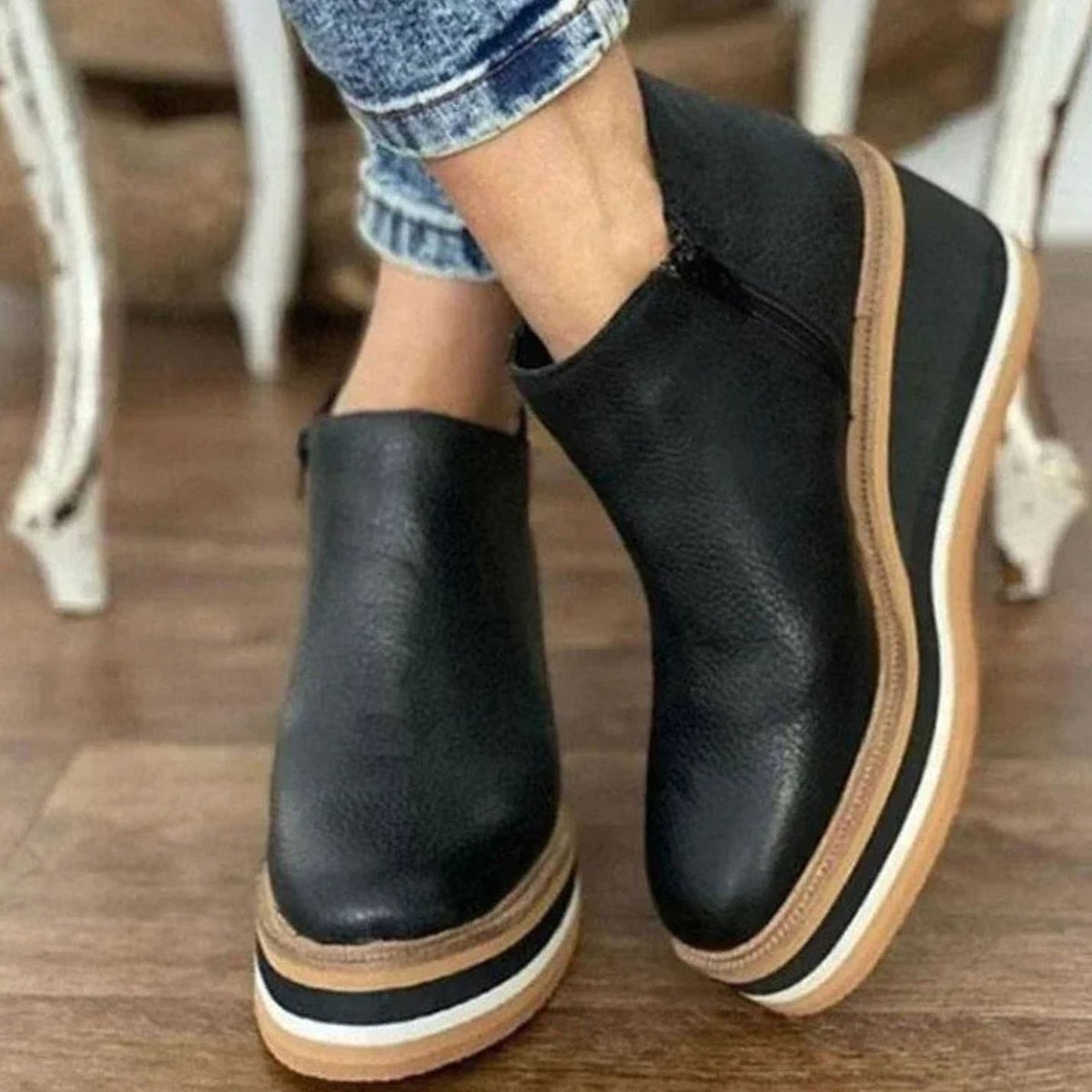 Harriet | Women's Wedge Ankle Boots | Platform Sole · Eltrendio