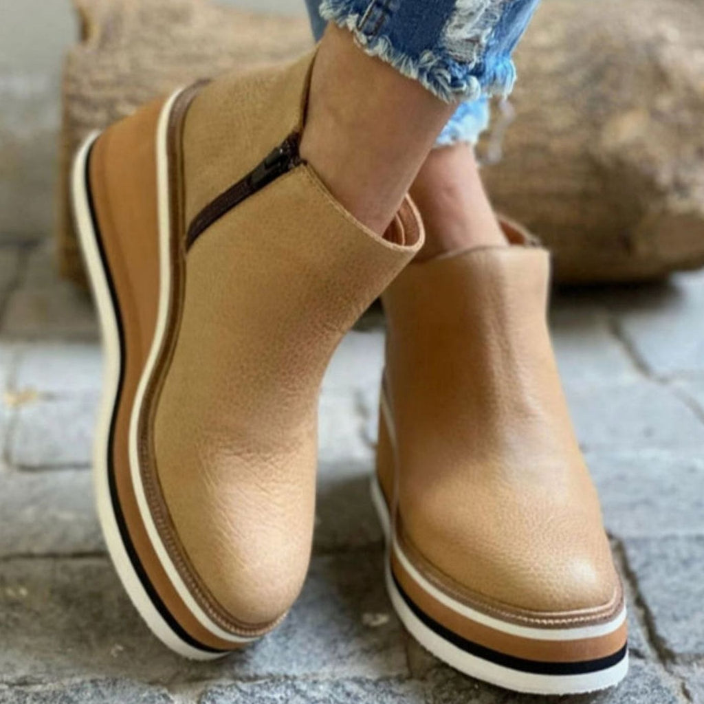 Harriet | Women's Wedge Ankle Boots | Platform Sole · Eltrendio