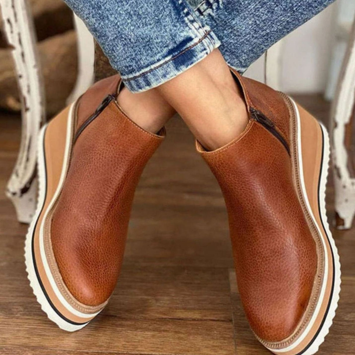 Harriet | Women's Wedge Ankle Boots | Platform Sole · Eltrendio