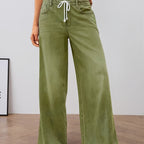 Harriet | Women's Wide-Leg Jeans | Drawstring Waist · Eltrendio