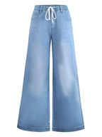 Harriet | Women's Wide-Leg Jeans | Drawstring Waist · Eltrendio