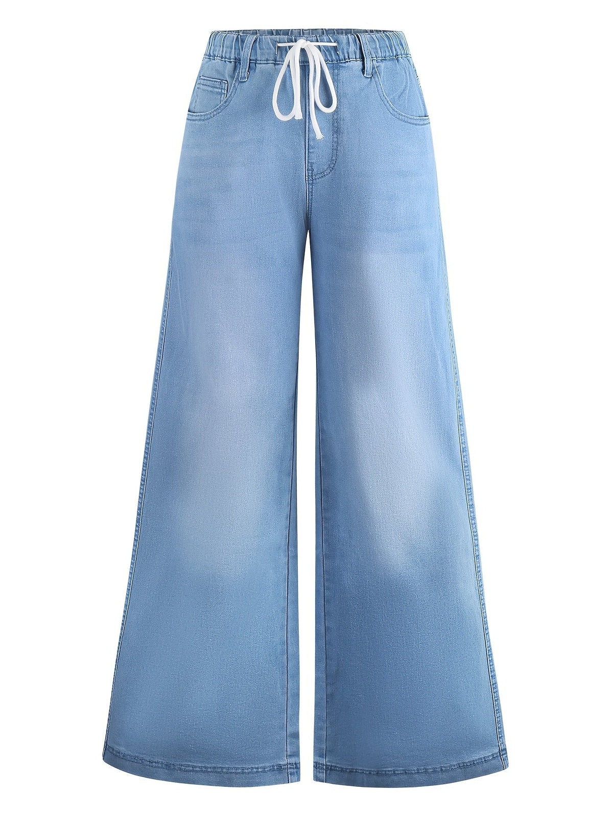 Harriet | Women's Wide-Leg Jeans | Drawstring Waist · Eltrendio