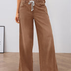 Harriet | Women's Wide-Leg Jeans | Drawstring Waist · Eltrendio