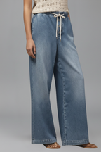 Harriet | Women's Wide-Leg Jeans | Drawstring Waist · Eltrendio