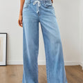 Harriet | Women's Wide-Leg Jeans | Drawstring Waist · Eltrendio