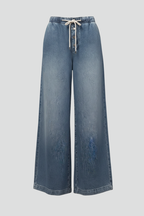 Harriet | Women's Wide-Leg Jeans | Drawstring Waist · Eltrendio
