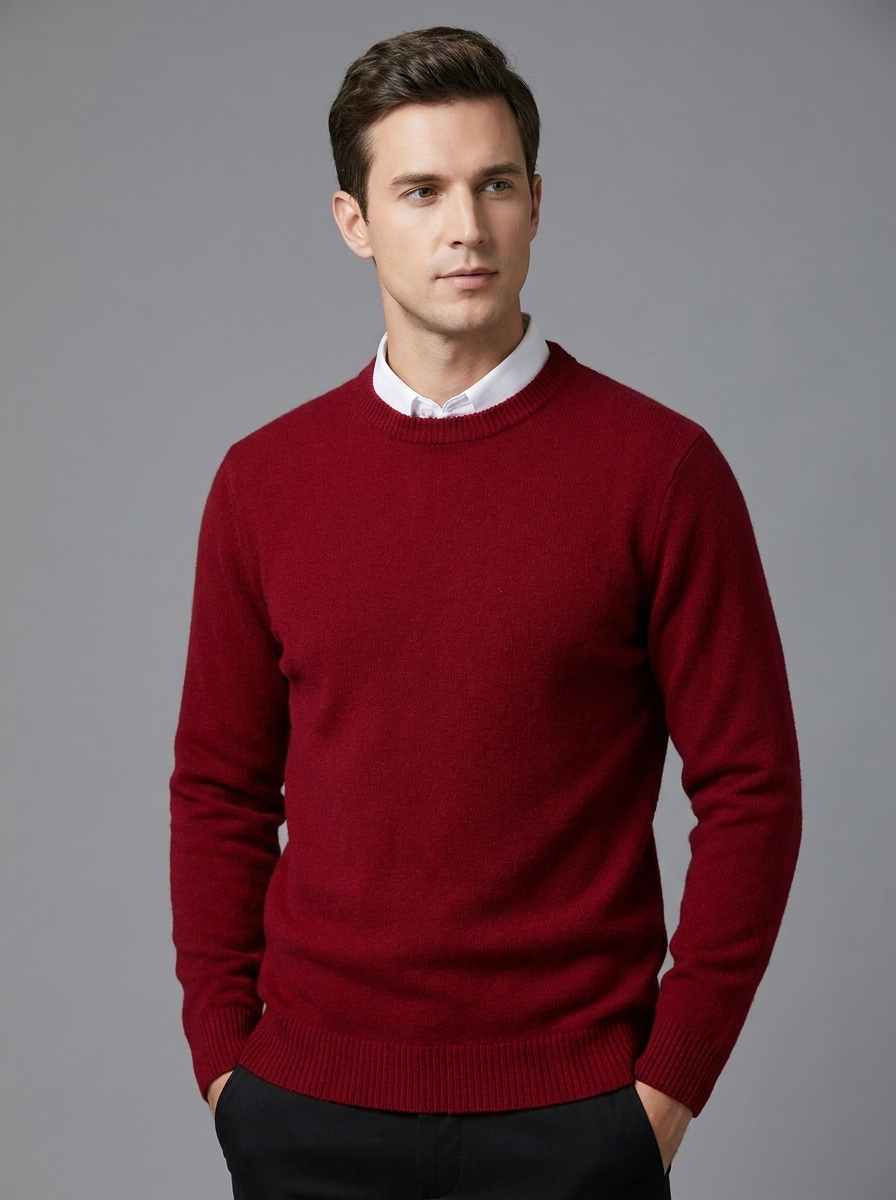 Harrison | Men's Round Neck Pullover | Fine Knit-Eltrendio