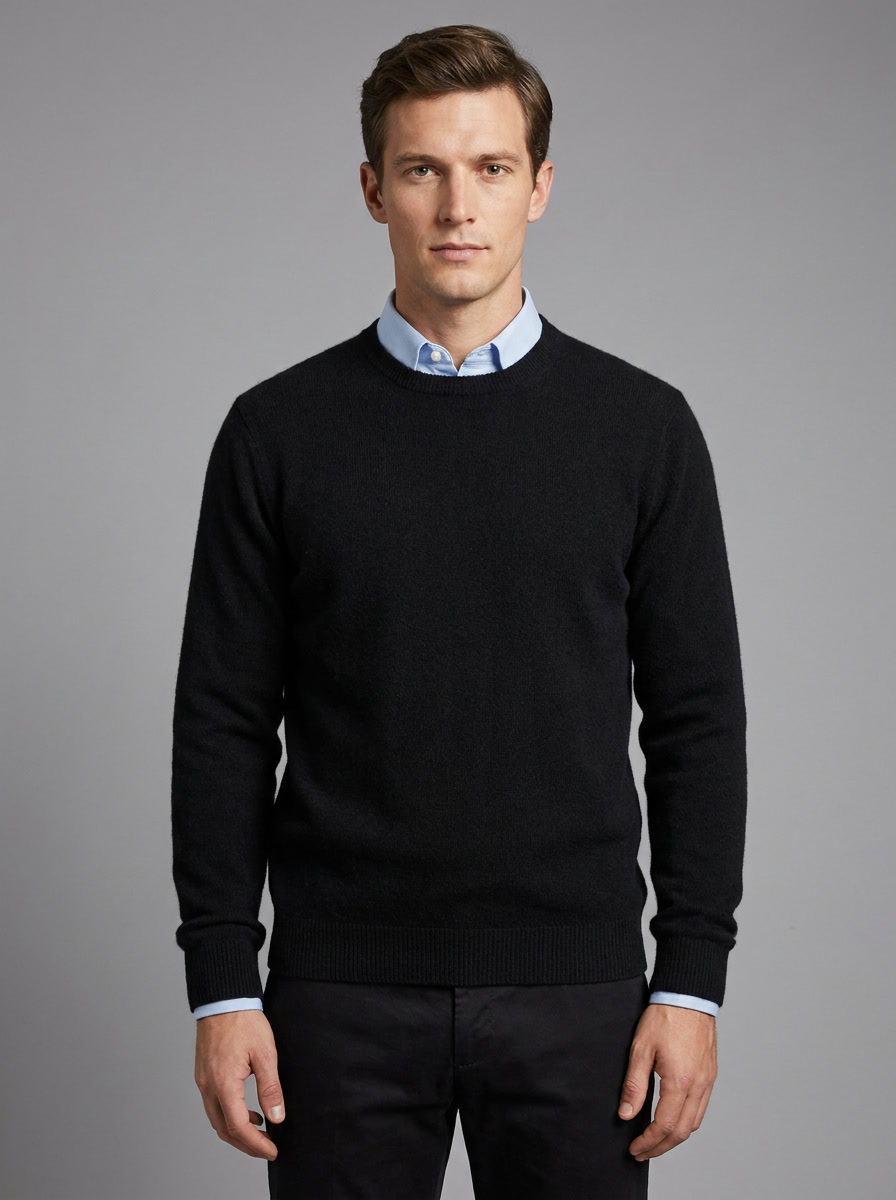 Harrison | Men's Round Neck Pullover | Fine Knit-Eltrendio