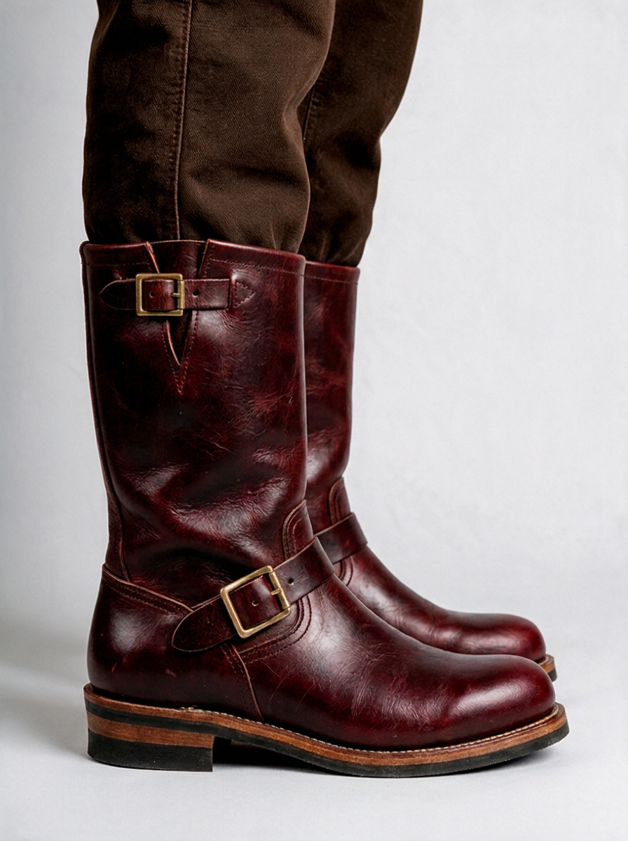 Harrison | Men's Engineer Boots | Buckled Leather-Eltrendio