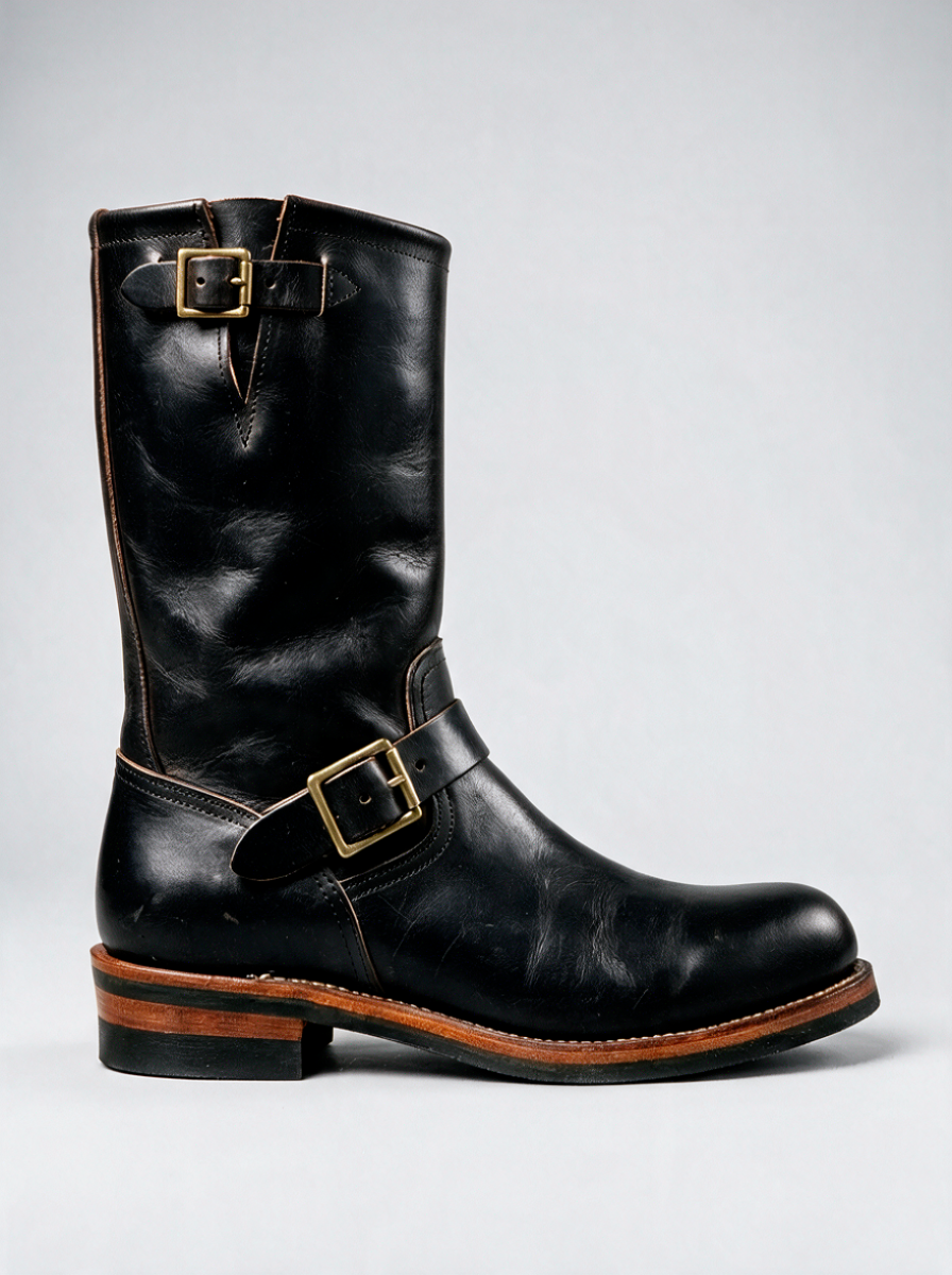 Harrison | Men's Engineer Boots | Buckled Leather-Eltrendio