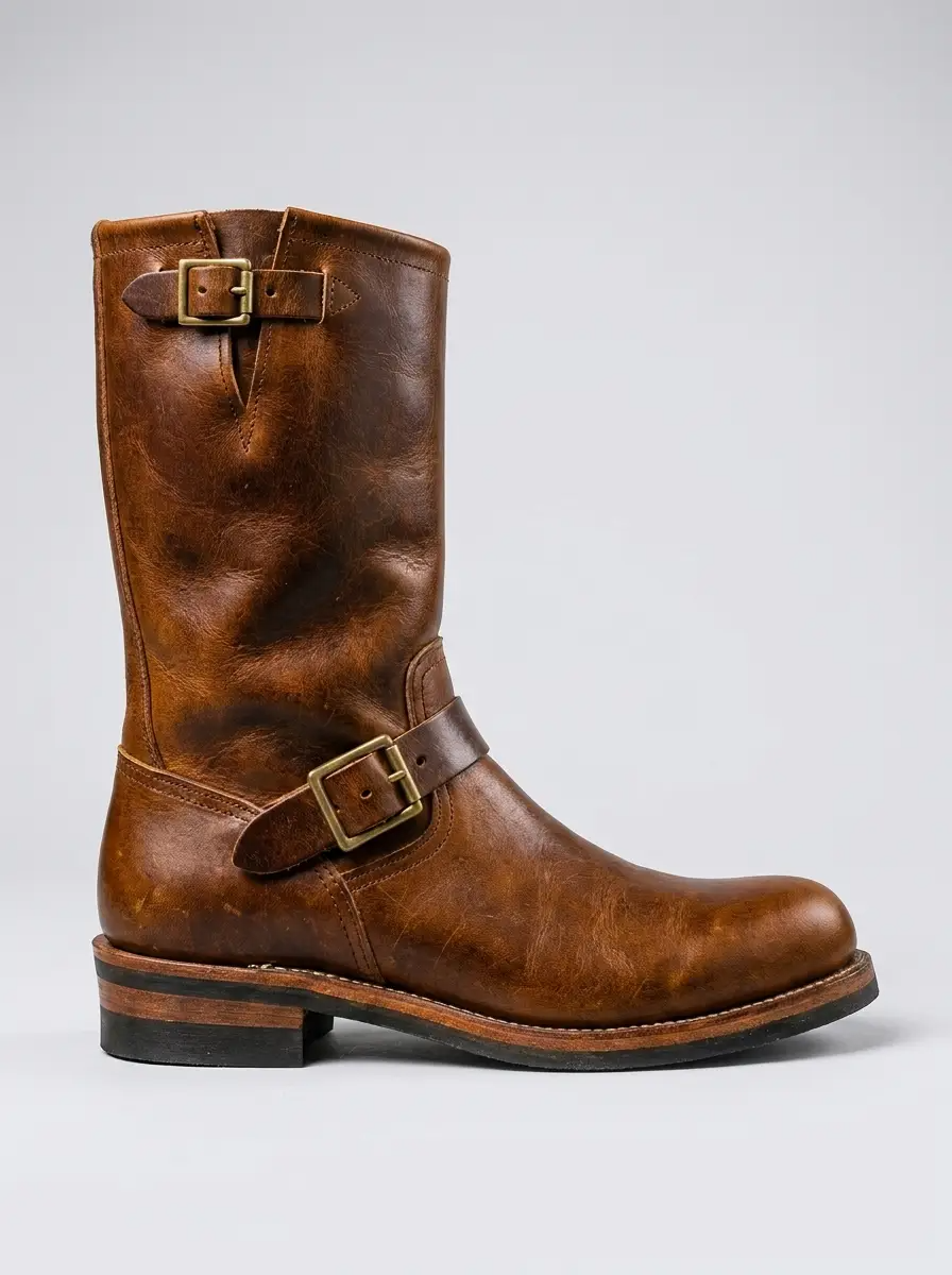 Harrison | Men's Engineer Boots | Buckled Leather-Eltrendio