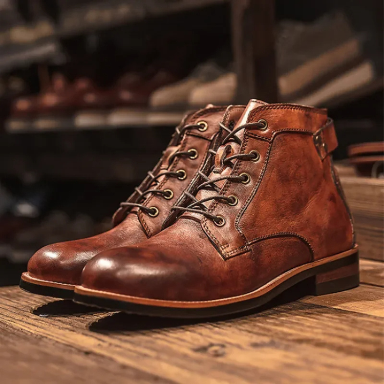 Harrison | Men's Lace-Up Ankle Boots | Leather · Eltrendio