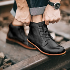 Harrison | Men's Lace-Up Ankle Boots | Leather · Eltrendio