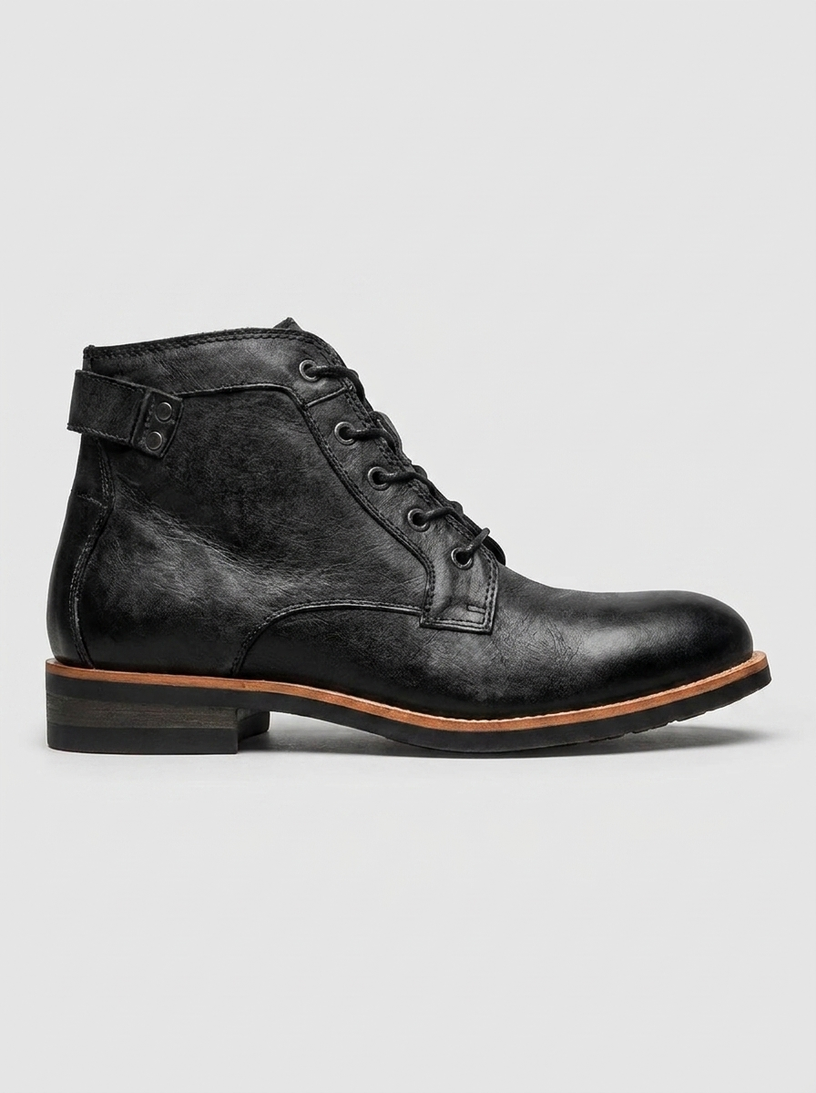Harrison | Men's Lace-Up Ankle Boots | Leather-Eltrendio