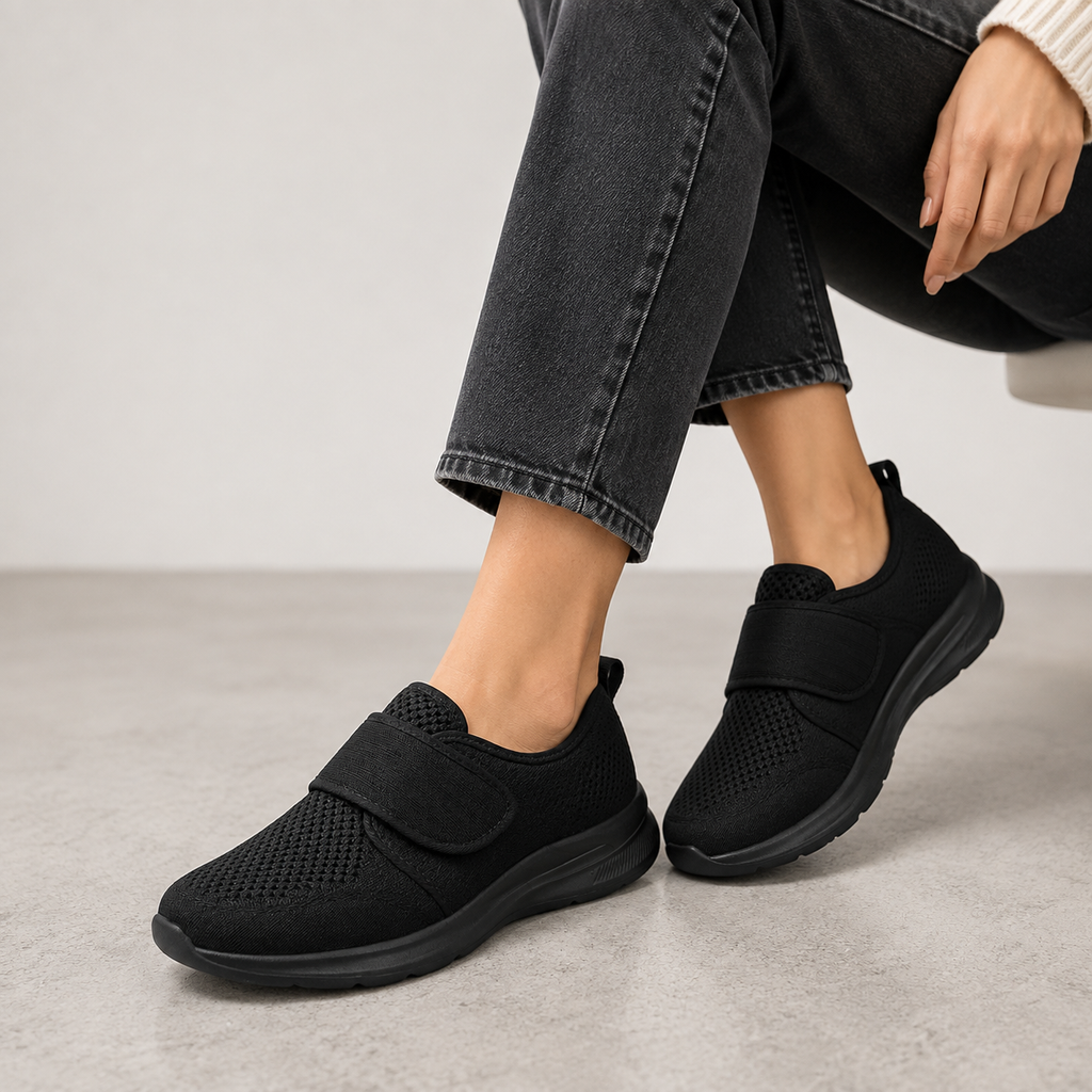 Hazel | Women's Slip-On Trainers | Touch-Fasten Strap · Eltrendio