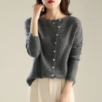 Heather | Women's Boat-Neck Cardigan | Button Front · Eltrendio