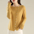 Heather | Women's Boat-Neck Cardigan | Button Front · Eltrendio