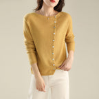 Heather | Women's Boat-Neck Cardigan | Button Front · Eltrendio