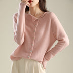 Heather | Women's Boat-Neck Cardigan | Button Front · Eltrendio