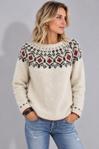 Heather | Women's Crew Neck Jumper | Fair Isle · Eltrendio