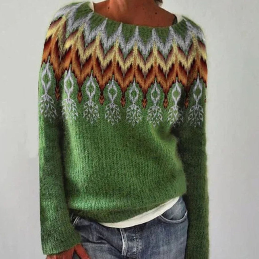Heather | Women's Crew Neck Jumper | Fair Isle · Eltrendio