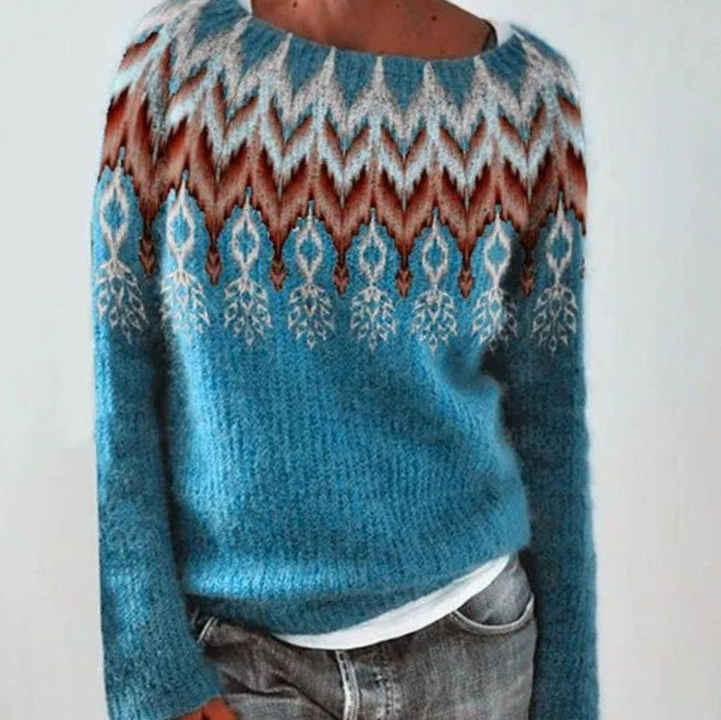 Heather | Women's Crew Neck Jumper | Fair Isle · Eltrendio