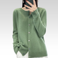 Heather | Women's Crewneck Cardigan | Button-Front · Eltrendio