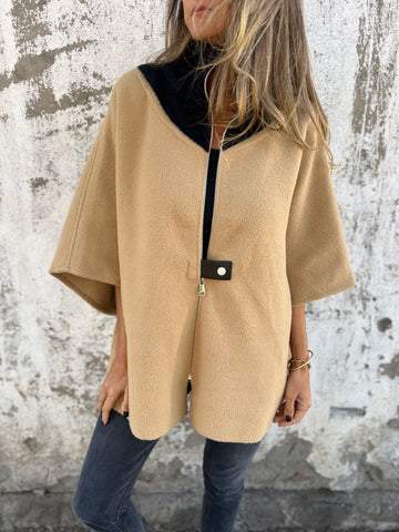 Heather | Women's Hooded Jacket | Contrast Trim · Eltrendio