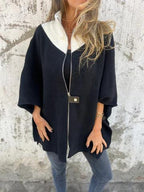Heather | Women's Hooded Jacket | Contrast Trim · Eltrendio
