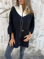 Heather | Women's Hooded Jacket | Contrast Trim · Eltrendio