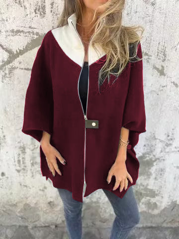 Heather | Women's Hooded Jacket | Contrast Trim · Eltrendio