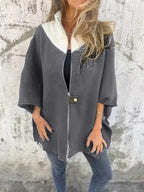 Heather | Women's Hooded Jacket | Contrast Trim · Eltrendio