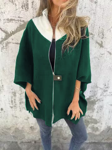 Heather | Women's Hooded Jacket | Contrast Trim · Eltrendio