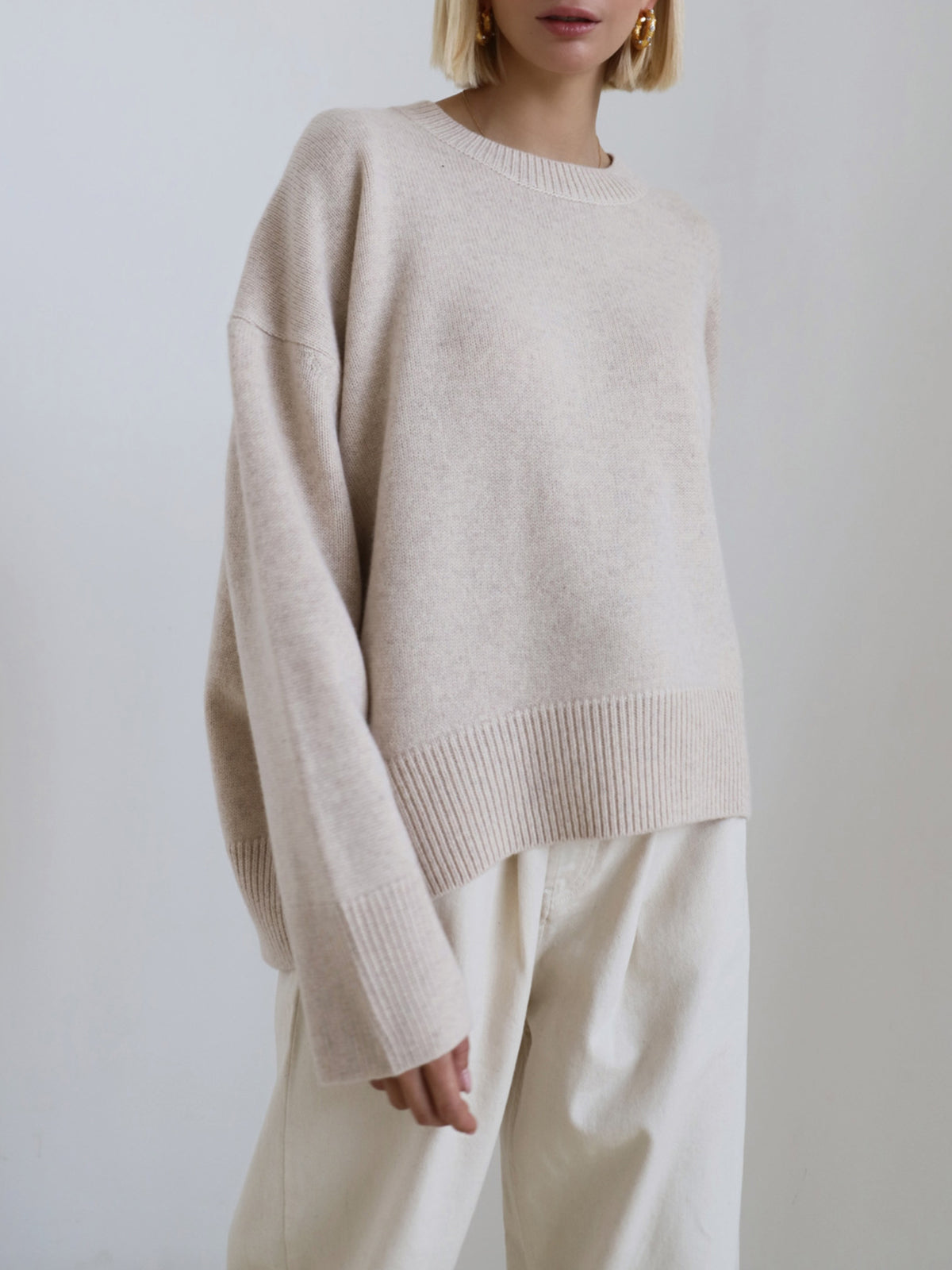 Heather | Women's Oversized Jumper | Ribbed Trim · Eltrendio