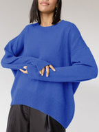 Heather | Women's Oversized Jumper | Ribbed Trim · Eltrendio