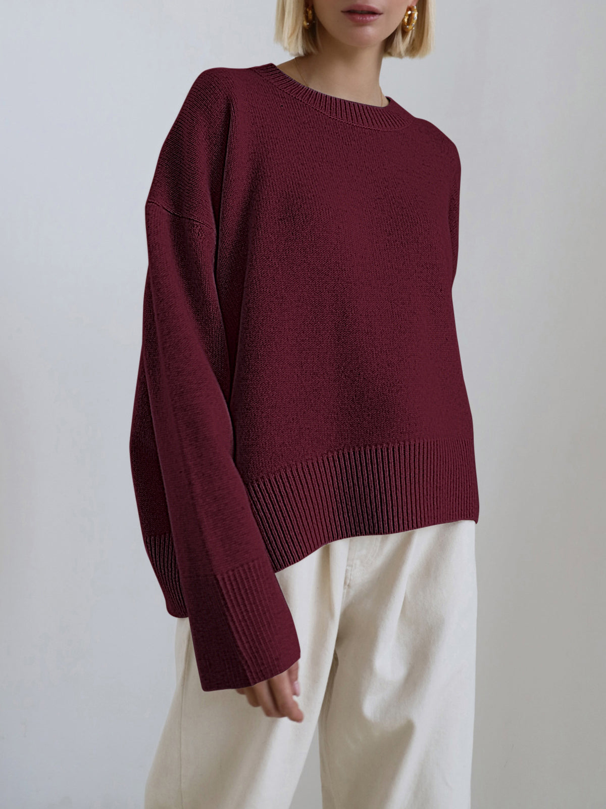 Heather | Women's Oversized Jumper | Ribbed Trim · Eltrendio